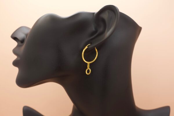 21 KARATS DANGLING EARRINGS, DUBAI GOLD