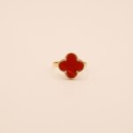 VCA red ring, 18 karats gold, red agate stone