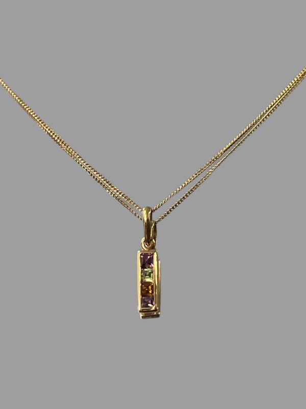 Thalia Chain with Genuine Amethyst, Citrine & Peridot Gems - Image 3