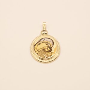 18 Karats Mary and Infant Jesus Pendant