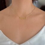 18 Karats Solid Gold Mama Script