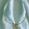 18 karats omega chain with pendant
