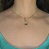 18 karats omega chain with pendant